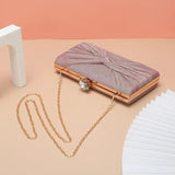 Crystal Flower Clutch Bag Bow Women's Handbags Wedding Party Purse 4 Colors