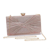 Crystal Flower Clutch Bag Bow Women's Handbags Wedding Party Purse 4 Colors