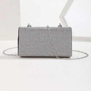 Rhinestone Evening Bag Wedding Party Purse Envelope Chain Shoulder