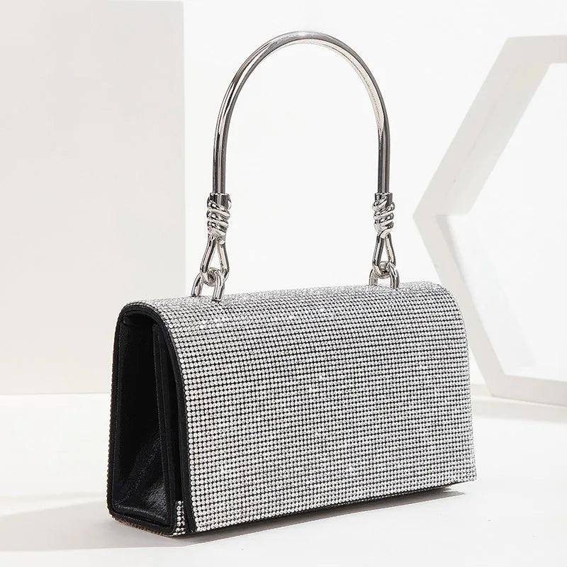 Rhinestone Evening Bag Wedding Party Purse Envelope Chain Shoulder