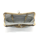 Diamonds Handbag Evening Bags Wedding Party Clutch Purse Silver