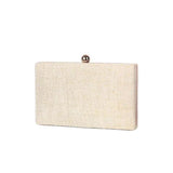 Striped Evening Clutch Bag with Chain Wedding Party Shoulder Bag