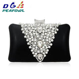 Beaded Purses Wedding Wallet Beige Evening Clutch Bags