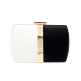 Leather Evening Clutch Wedding Purse Banquet Bag Chain Shoulder MN1541