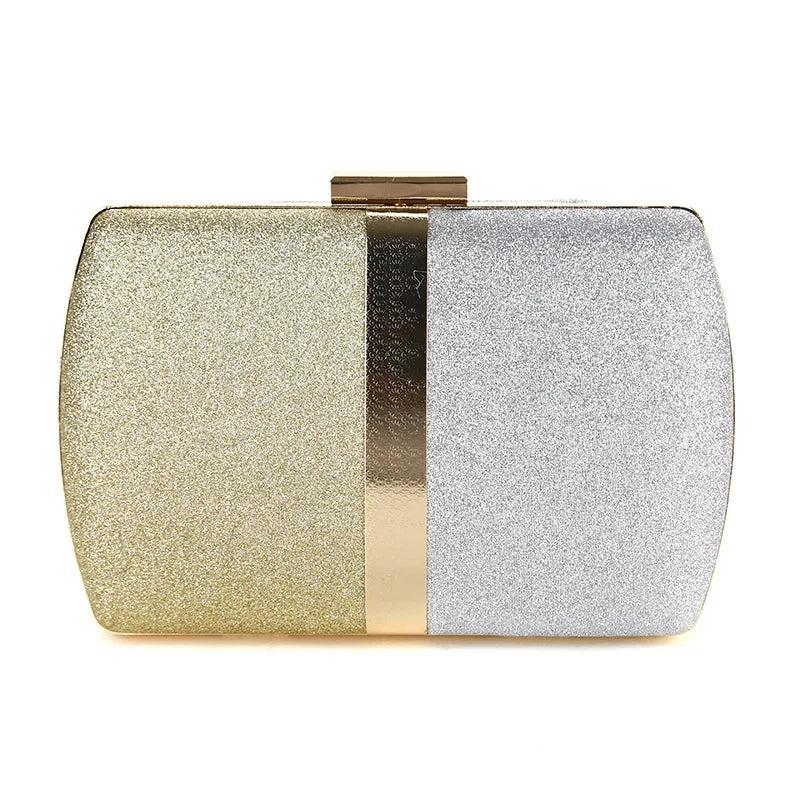 Leather Evening Clutch Wedding Purse Banquet Bag Chain Shoulder MN1541