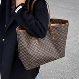 High-Quality Shoulder Bag with Large Capacity Print Handbag Texture Tote Bag