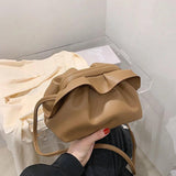 Cloud Fold Clamping Crossbody Bag Women Bag