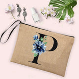 26 Letter Printing Girl Makeup Organizers Travel Handbags Toiletry Bag