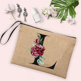 26 Letter Printing Girl Makeup Organizers Travel Handbags Toiletry Bag