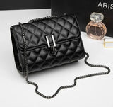 Leather Chain Crossbody Messenger Bag for Women