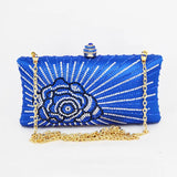 Golden Crystal Clutch Evening Bag - Wedding Bride Clutches Shine