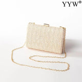Woven Straw Clutch Bag for Women Wedding Party Handbag