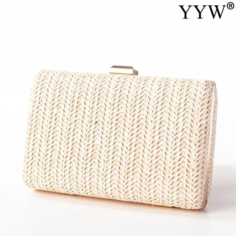 Woven Straw Clutch Bag for Women Wedding Party Handbag