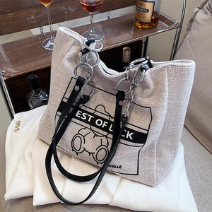 Large-capacity Canvas Handbag for College Students