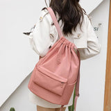 Portable Women Drawstring Backpack Lightweight Waterproof Daypack