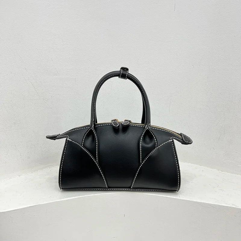 Splice Embroidery Thread Handbag Shoulder Crossbody Bag For Women