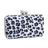 Leopard Print Evening Bag with Chain Drop for Wedding Banquet