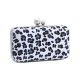 Leopard Print Evening Bag with Chain Drop for Wedding Banquet