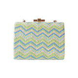 Straw Woven Wave Clutch Retro Wedding Dinner Bag