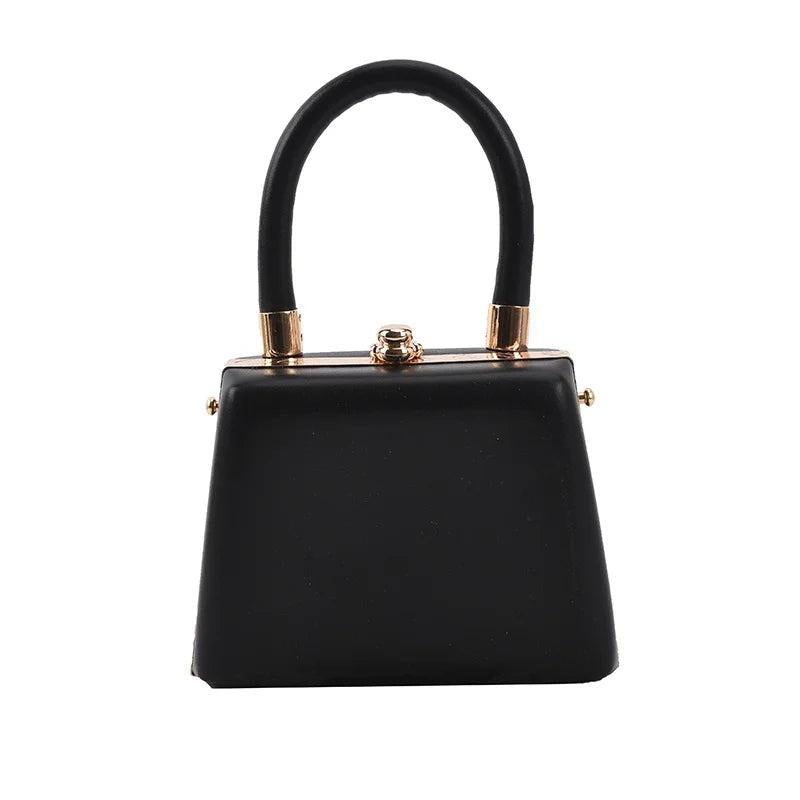Vintage Mini Box Hand Bag Clutch Crossbody Purse