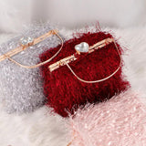 Women's Box Chain Shoulder Evening Bag Clutch Box Bag