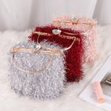 Women's Box Chain Shoulder Evening Bag Clutch Box Bag