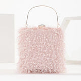 Women's Box Chain Shoulder Evening Bag Clutch Box Bag