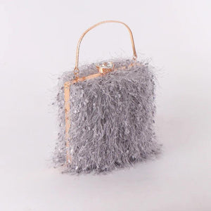 Women's Box Chain Shoulder Evening Bag Clutch Box Bag
