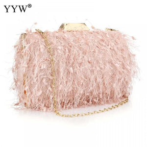Women's Tassel Clutch Purse Evening Bag Wedding Banquet Handbag