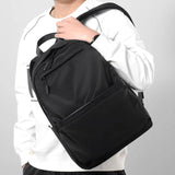 Casual Men's Business Backpack Nylon Solid Large Capacity Student Schoolbag