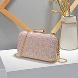 Women Wedding Clutches Evening Handbag with Chains