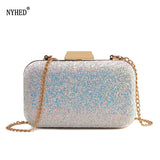 Women Wedding Clutches Evening Handbag with Chains