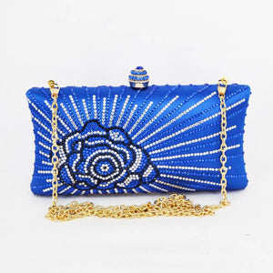 Emerald Rhinestones Crystal Clutch Evening Bag Wedding Party Purse