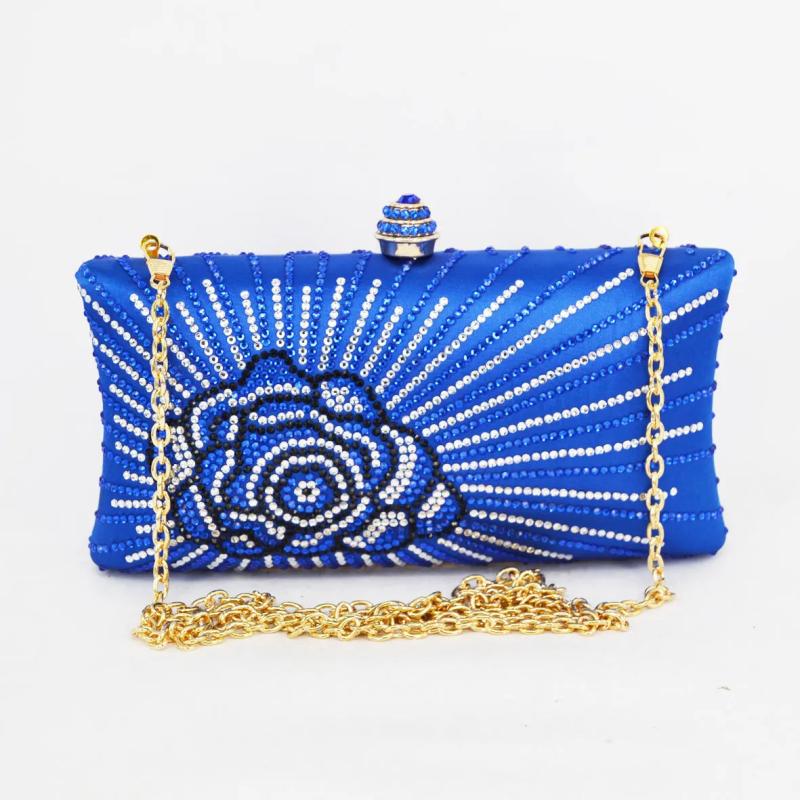 Emerald Rhinestones Crystal Clutch Evening Bag Wedding Party Purse
