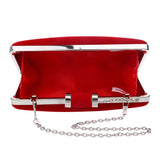 Suede Clutch Banquet Evening Wallet Box Bag