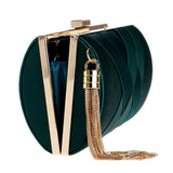 Tassel Shoulder Crossbody Bag Faux Silk Dinner Bag For Women
