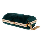 Tassel Shoulder Crossbody Bag Faux Silk Dinner Bag For Women