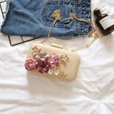 Women Flowers Clutch Bag Lady Evening Bag