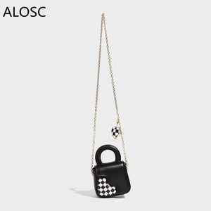 Chian Shoulder BBag For Women Mini Small Love Bag Leather Square Bag