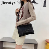 Skull Embossed Shoulder Bag Envelop Clutch Bag