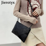 Skull Embossed Shoulder Bag Envelop Clutch Bag