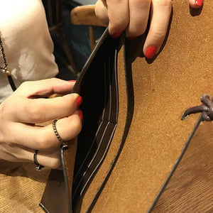 Vintage Leather Envelope Clutch for Women, Evening Party Bag