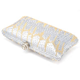 Silver Crystal Evening Clutch Bag Wedding Party Bag Mini Handbags