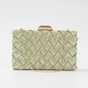 Women Clutches Bag Wedding Party Woven Evening Handbag