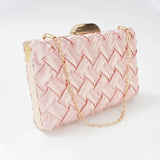 Women Clutches Bag Wedding Party Woven Evening Handbag