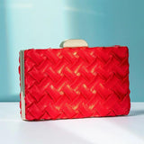 Women Clutches Bag Wedding Party Woven Evening Handbag