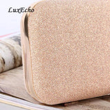 LuxEcho Rhinestone Chain Bride Wedding Purse Evening Clutch