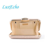LuxEcho Rhinestone Chain Bride Wedding Purse Evening Clutch