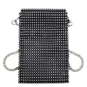Flash Women Shoulder Bag Full Diamonds Lady Crossbody Bag Chain Diagonal Handbag