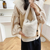 Soft Plush Purse Faux Fur Shoulder Bag Women's Party Tote Square Bags